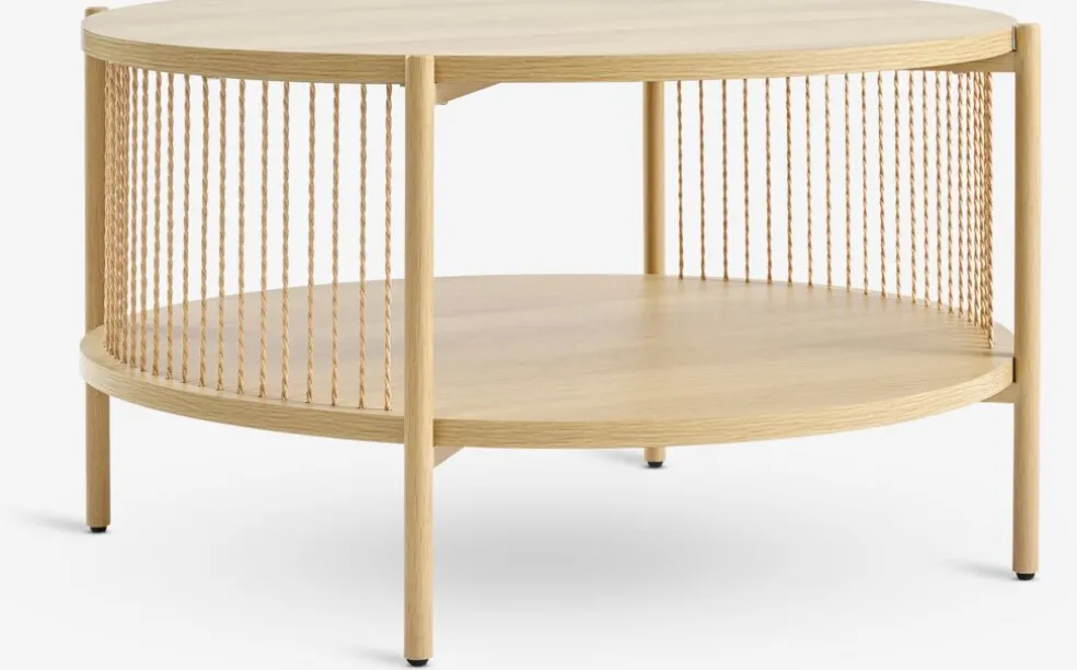 SNESLEVTable basse SNESLEV Ø70 coloris chêne naturel