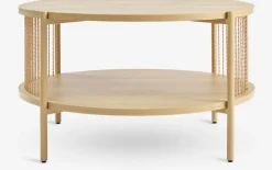 SNESLEVTable basse SNESLEV Ø70 coloris chêne naturel