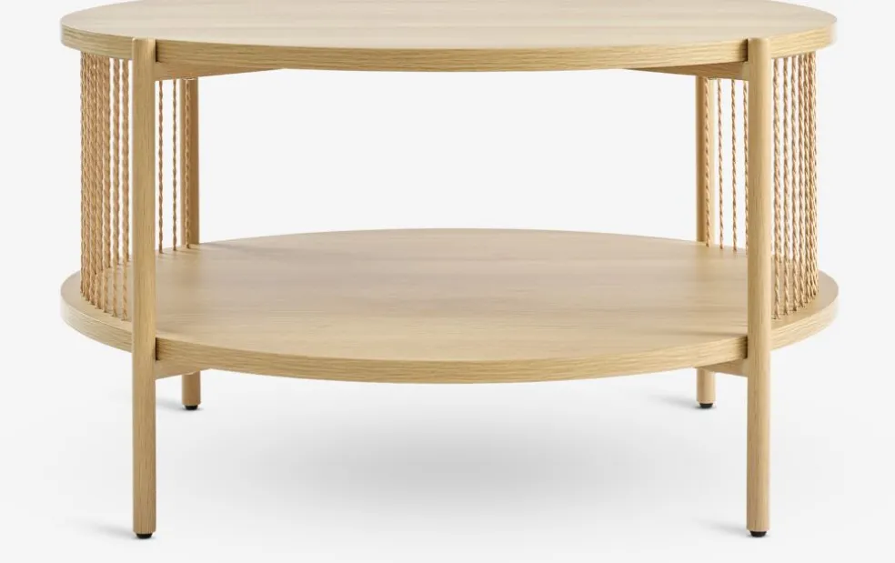 SNESLEVTable basse SNESLEV Ø70 coloris chêne naturel