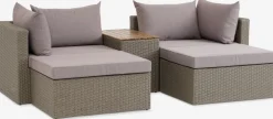 SOLNAEnsemble lounge modulable SOLNA 4 personnes naturel