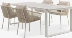 SONNERUP + GILJASONNERUP L215 table +4 GILJA chaises beige