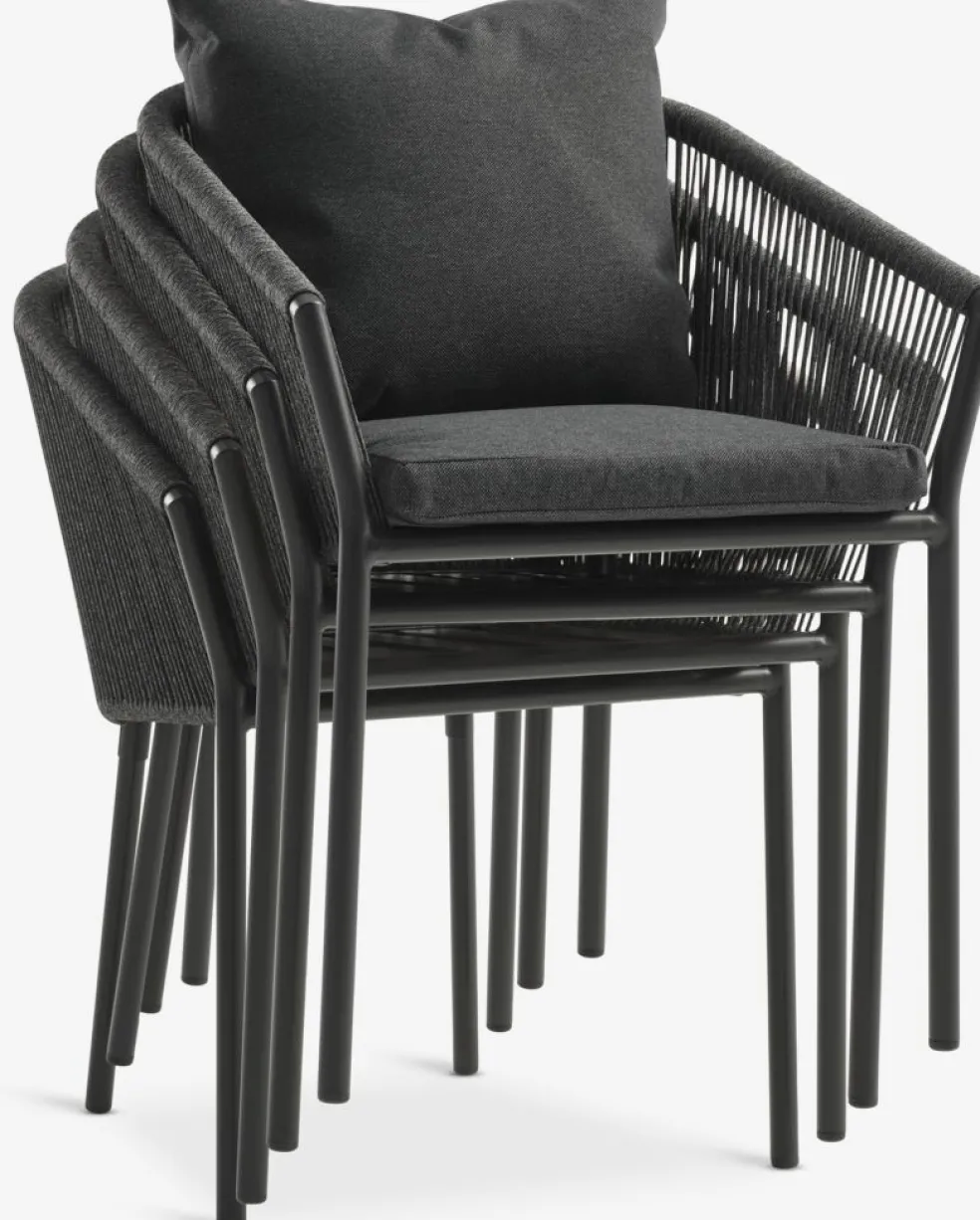 SONNERUP + GILJASONNERUP L215 table + 4 GILJA chaises gris