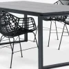 SONNERUP + ILDERHUSESONNERUP L215 table gis + 4 ILDERHUSE chaises noir
