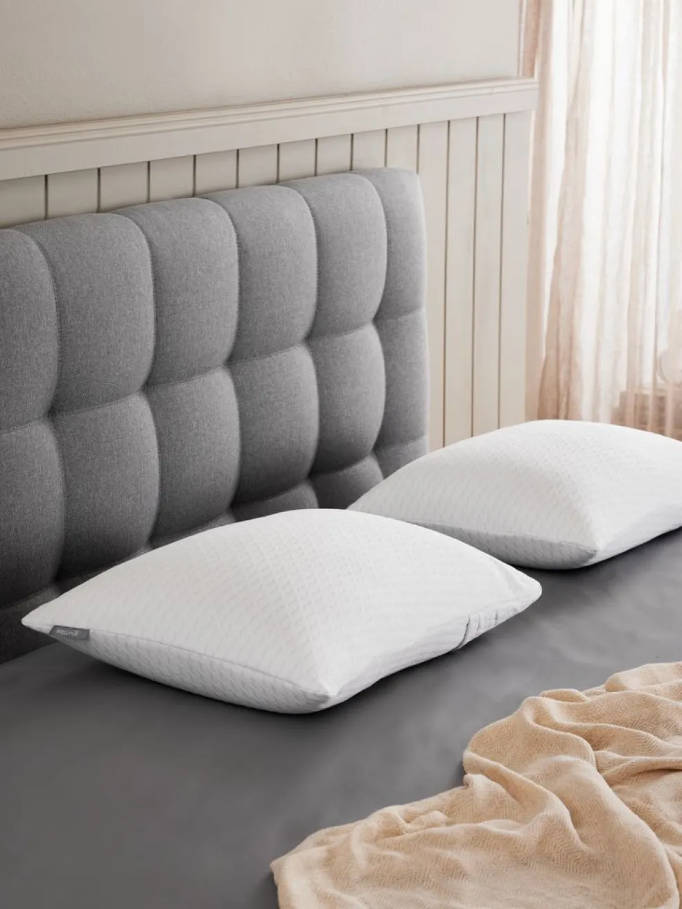 STRYNPlusOreiller mousse à mémoire de forme 42x65x15 WELLPUR STRYN
