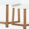 SVENSTRUPTables gigognes SVENSTRUP Ø60/50 blanc/chêne naturel 2 pcs