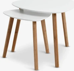 TAPSBout de canapé TAPS 40x40 blanc/bambou