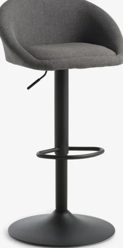 TAULOVChaise de bar TAULOV tissu gris/noir