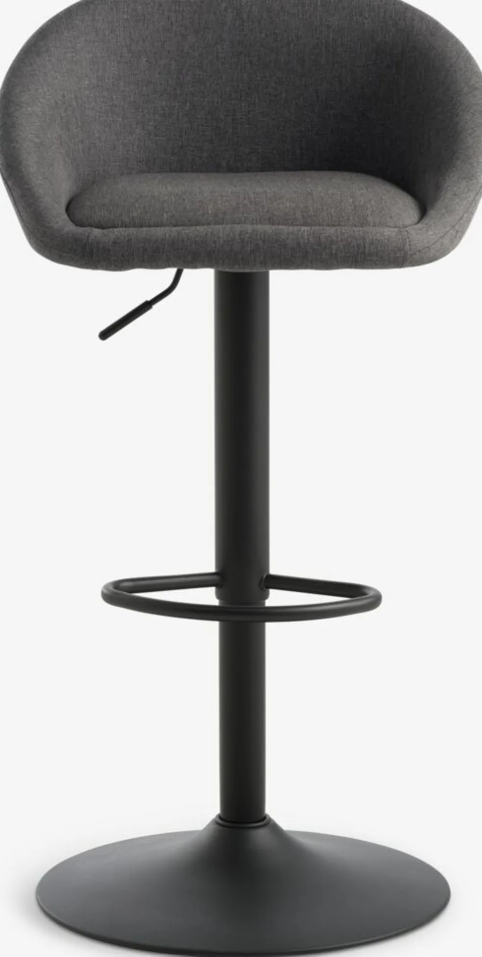 TAULOVChaise de bar TAULOV tissu gris/noir