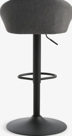 TAULOVChaise de bar TAULOV tissu gris/noir