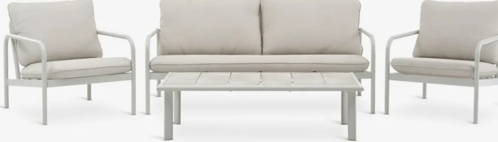 TEGLUMEnsemble lounge TEGLUM 4,5 personnes beige