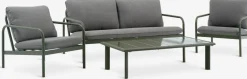 TEGLUMEnsemble lounge TEGLUM 4,5 personnes vert olive