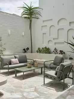 TEGLUMEnsemble lounge TEGLUM 4,5 personnes vert olive