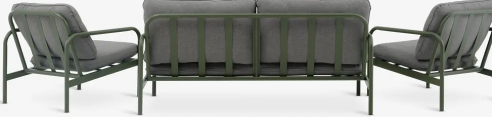 TEGLUMEnsemble lounge TEGLUM 4,5 personnes vert olive