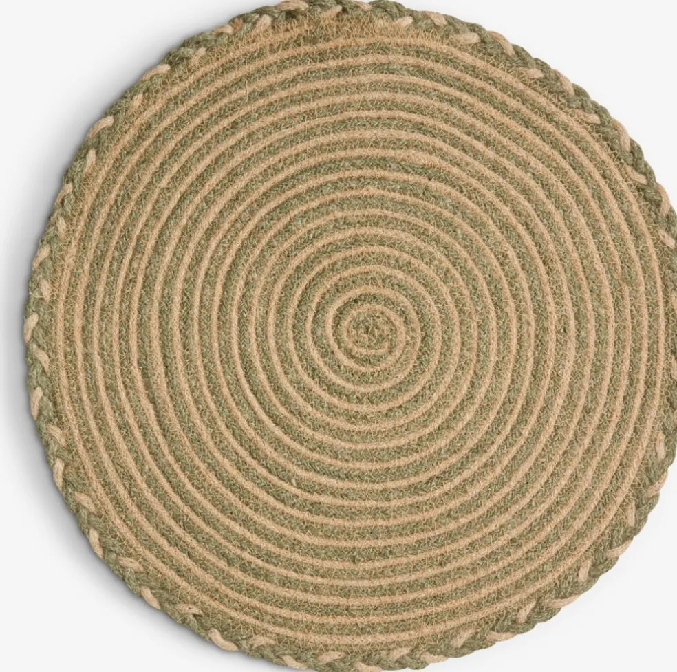 TETTEGRASSet de table TETTEGRAS Ø37 naturel/vert