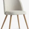 THORUPChaise THORUP tissu beige/coloris chêne naturel
