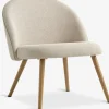 THORUPFauteuil THORUP tissu beige/coloris chêne