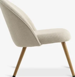 THORUPFauteuil THORUP tissu beige/coloris chêne