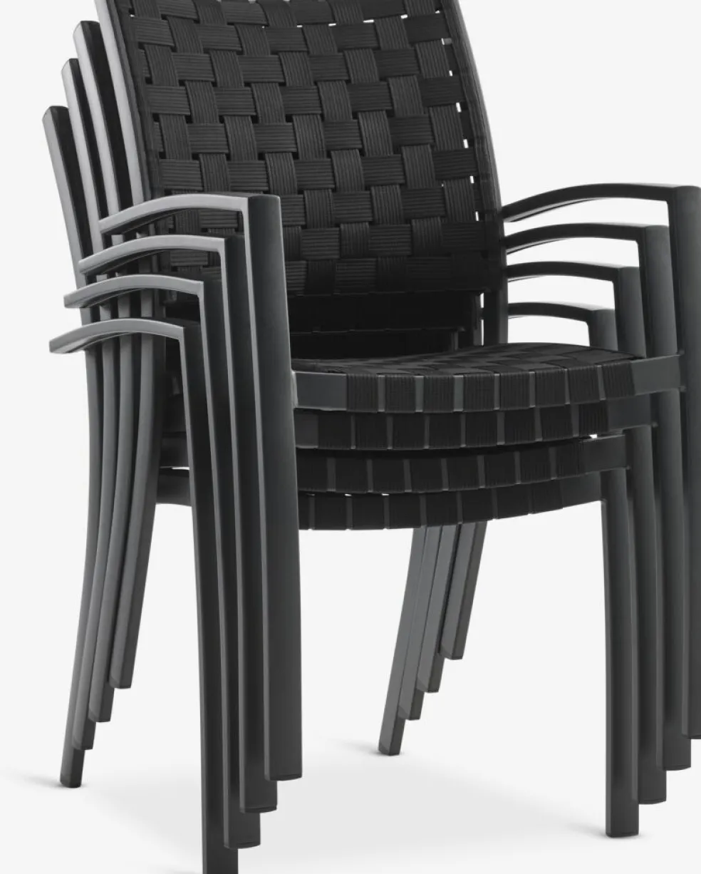THY + GLOMFJORDTHY L60 table + 2 GLOMFJORD chaises noir