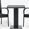 THY + GUDHJEMTHY L60 table + 2 GUDHJEM chaises noir