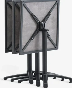 TIPMOSE + MELLBYTIPMOSE L70 table gris + 2 MELLBY chaises noir