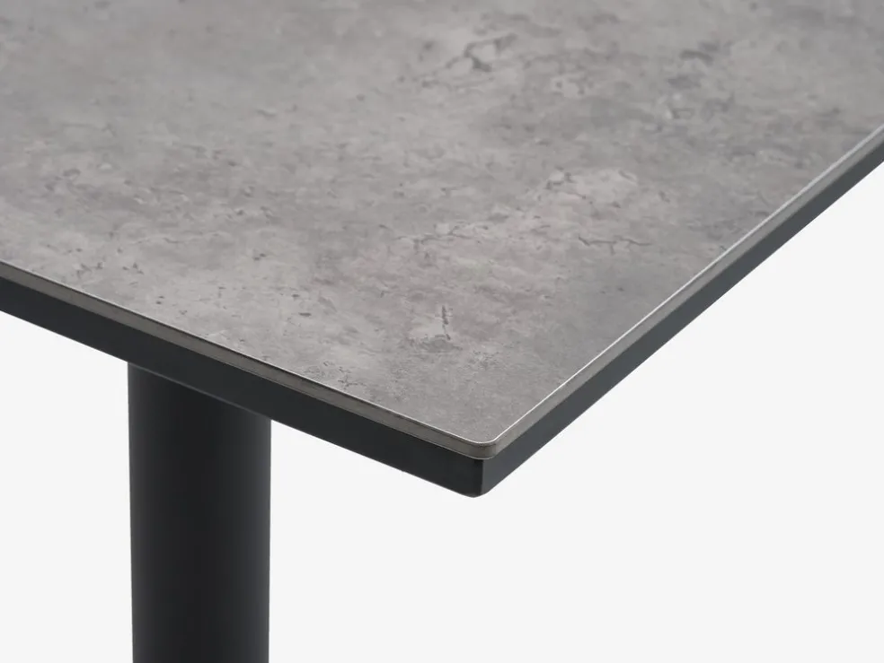 TIPMOSE + MELLBYTIPMOSE L70 table gris + 2 MELLBY chaises noir