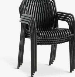 TIPMOSE + NABBENTIPMOSE L70 table gris + 2 NABBEN chaises noir