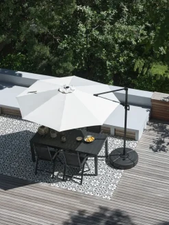 TRONDHEIMParasol déporté TRONDHEIM Ø300 blanc cassé