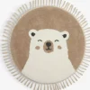 TURTTapis TURT Ø90 beige/blanc