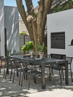 TYDAL + HEMSEDALTYDAL L208/272 table + 4 HEMSEDAL chaises noir