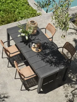 TYDALTable de jardin TYDAL l95xl208/272 noir