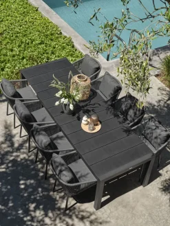 TYDALTable de jardin TYDAL l95xl208/272 noir