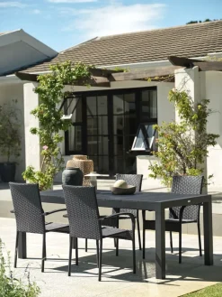 TYDALTable de jardin TYDAL l95xl208/272 noir