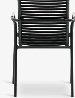 UDBYNEDER + NABEUDBYNEDER Ø120 table teck + 4 NABE chaises noir