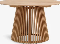 UDBYNEDER + TUERNEUDBYNEDER Ø120 table teck + 4 TUERNE chaises naturel