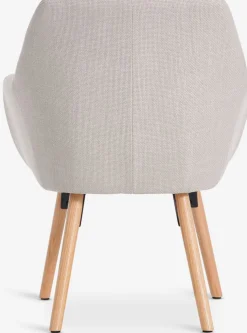 UDSBJERGFauteuil UDSBJERG tissu beige/chêne