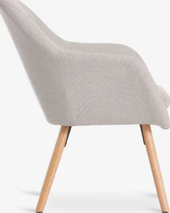UDSBJERGFauteuil UDSBJERG tissu beige/chêne