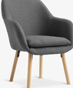 UDSBJERGFauteuil UDSBJERG tissu gris/chêne