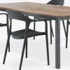 ULBJERG + NANNESTADULBJERG L214/297 table eucalyptus + 4 NANNESTAD chaise