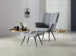 ULDUMRepose-pieds ULDUM tissu gris/noir