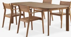 UVDAL + HAMRAUVDAL L223 table + 4 HAMRA chaises eucalyptus