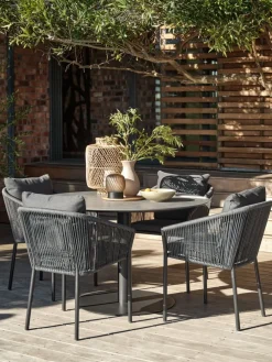 VAMDRUP + GILJAVAMDRUP Ø120 table + 4 GILJA chaises gris