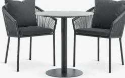 VAMDRUP + GILJAVAMDRUP Ø70 table + 2 GILJA chaises gris