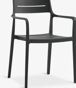 VAMDRUP + INGSTRUPVAMDRUP Ø120 table gris + 4 INGSTRUP chaises noir