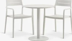 VAMDRUP + INGSTRUPVAMDRUP Ø70 table + 2 INGSTRUP chaises beige