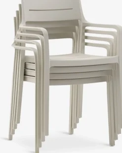 VAMDRUP + INGSTRUPVAMDRUP Ø120 table + 4 INGSTRUP chaises beige