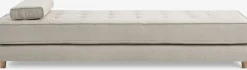 VARMARKBanquette VARMARK 190x76 a/cushion tissu beige/coloris chêne