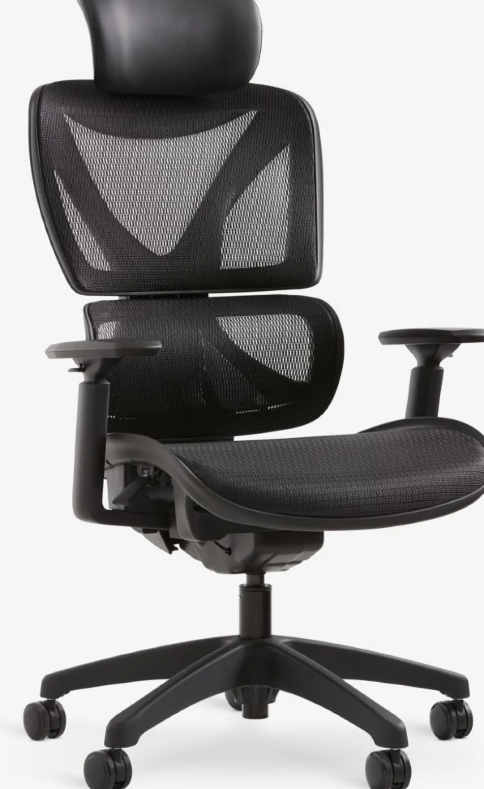 VARPELEVFauteuil de bureau VARPELEV maille noir/noir