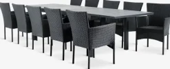 VATTRUP + AIDTVATTRUP L206/321 table + 4 AIDT chaises noir