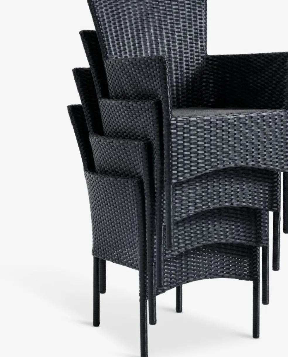 VATTRUP + AIDTVATTRUP L206/321 table + 4 AIDT chaises noir