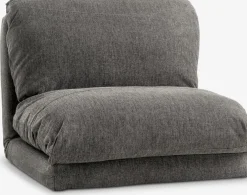 VEGGERFauteuil convertible VEGGER tissu gris